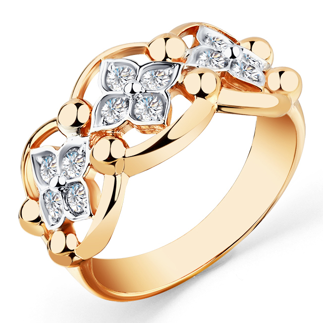 Кольцо, золото, бриллиант, 1-108683-00-00